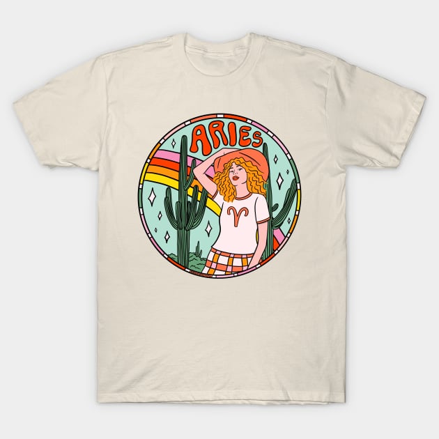 Aries Cowgirl T-Shirt by Doodle by Meg